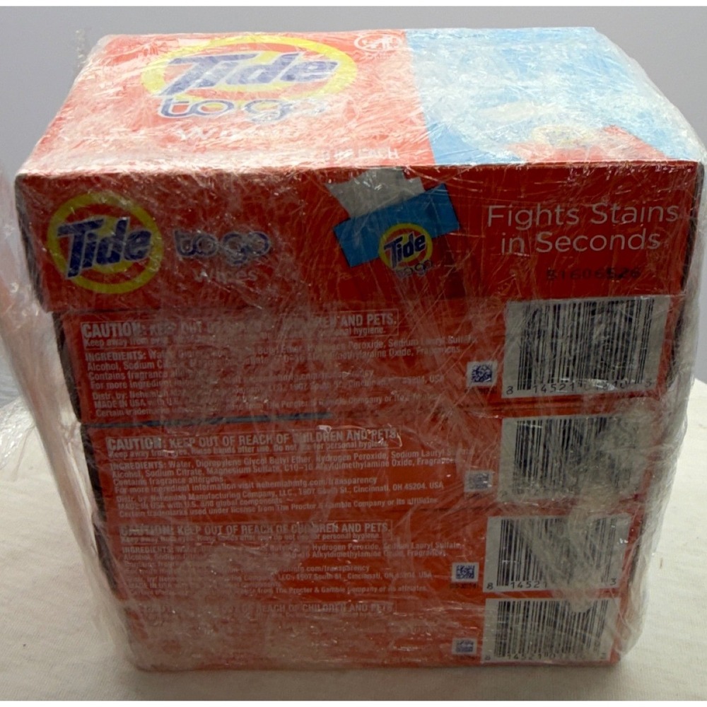 Tide To Go Wipes Instant Stain Remover 10 Count 5 Pack 50 Total Wipes 5x6 Inch